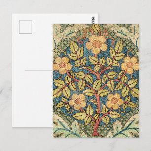 William Morris Rose Wreath Cushion Cover Classic Postkarte