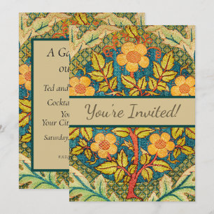 William Morris Rose Wreath: Klassische Künste und  Einladung