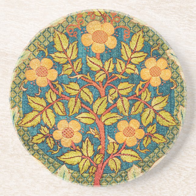 William Morris Rose Wreath: Klassische Künste und  Getränkeuntersetzer (Vorne)
