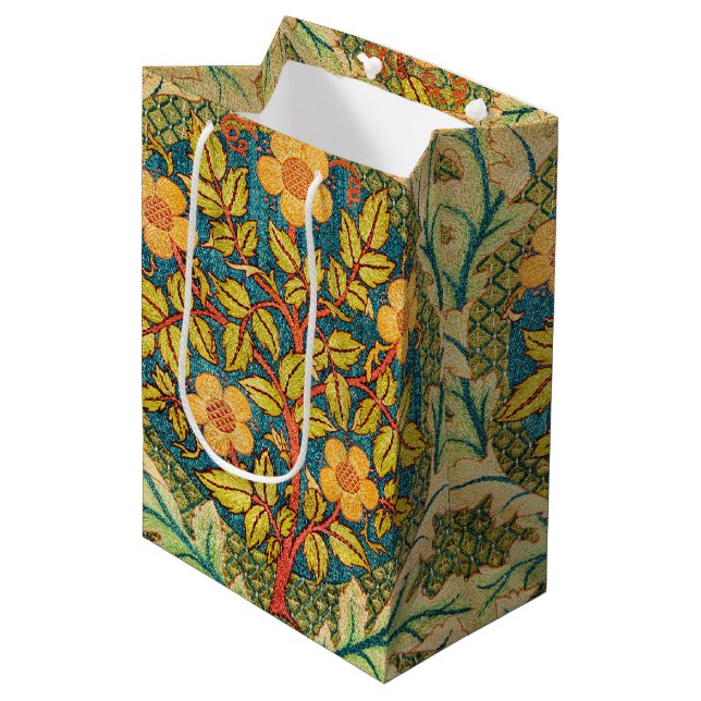 William Morris Rose Wreath: Klassische Künste und  Mittlere Geschenktüte (Vorderseite Schrägansicht)