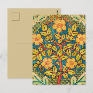 William Morris Rose Wreath: Klassische Künste und  Postkarte