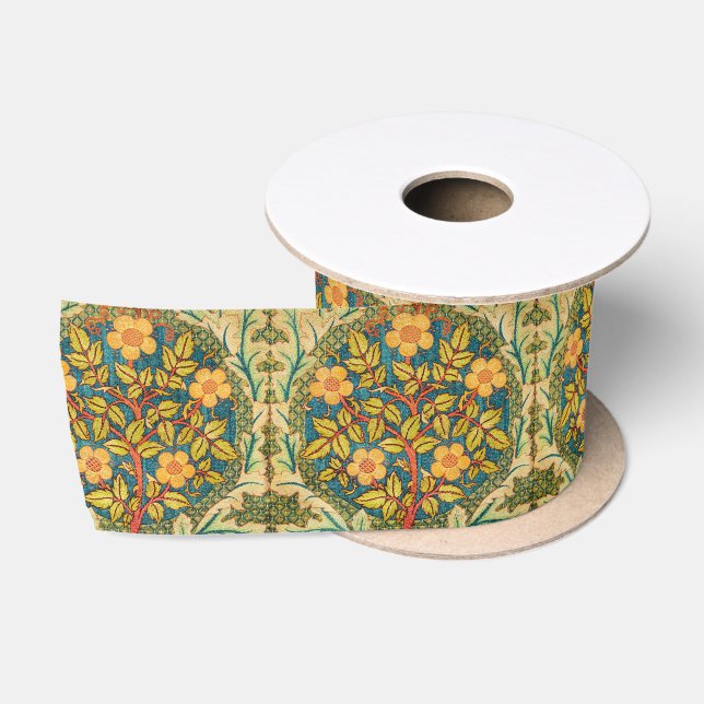 William Morris Rose Wreath: Klassische Künste und  Satinband (Spule)