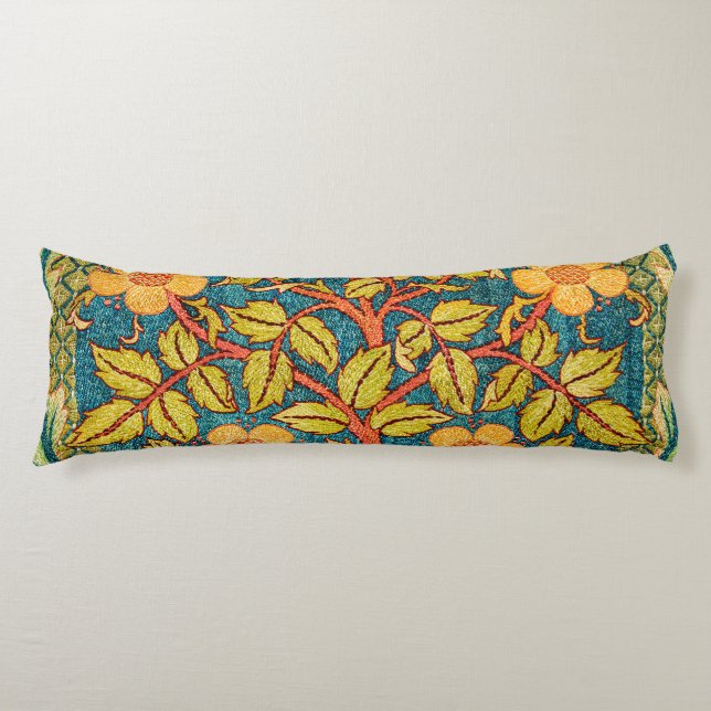 William Morris Rose Wreath: Klassische Künste und  Seitenschläferkissen (Vorderseite)