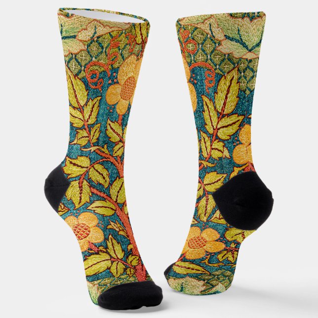 William Morris Rose Wreath: Klassische Künste und  Socken (Gewinkelt)