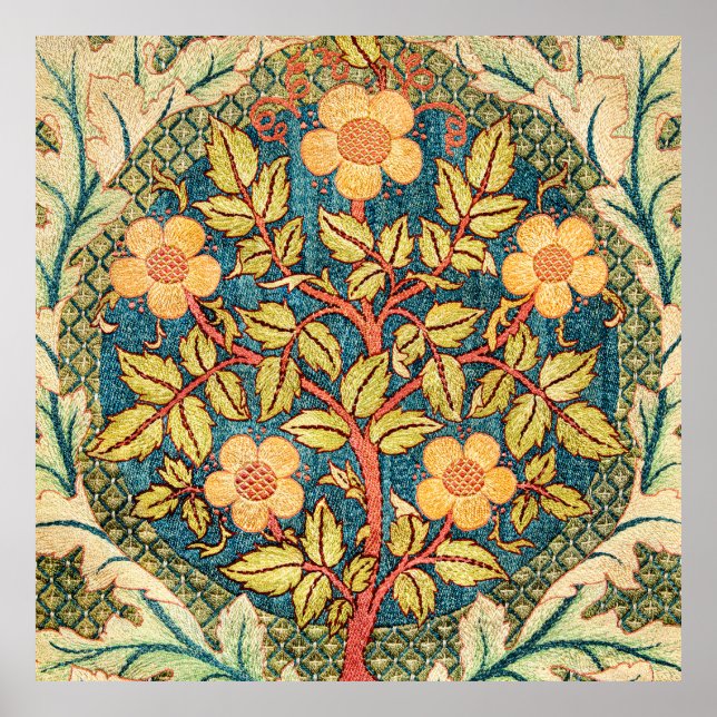 William Morris Rose Wreath Poster (Vorne)