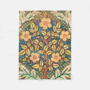 William Morris Rose Wreath (Zoomed) Throw Blanket Fleecedecke