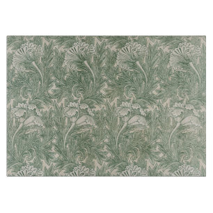 William Morris Sage Grünes Tulpenmuster: Vintage Schneidebrett