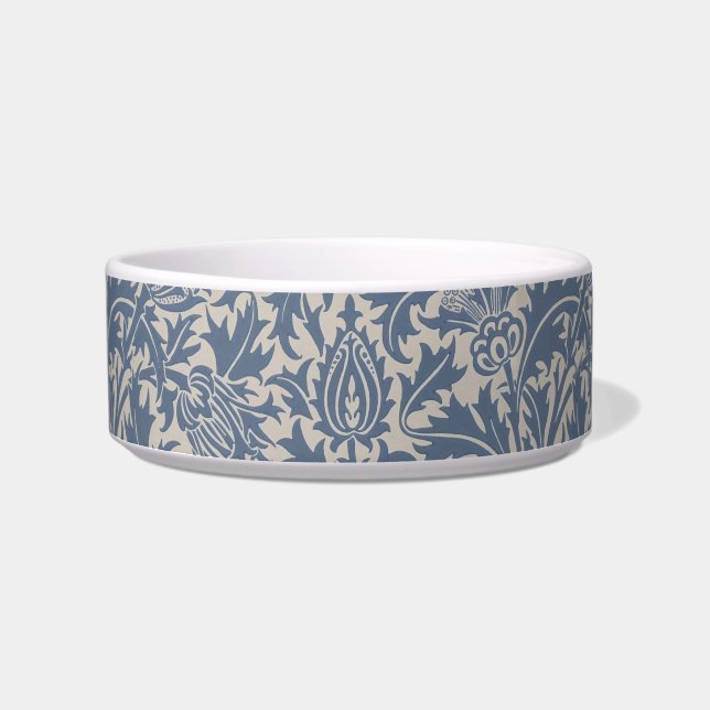 William Morris Schieferblauer Distel Tapete Napf (Vorderseite)