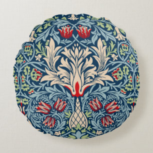 William Morris Schlangenhaupt-Fritillarie-Floralde Rundes Kissen