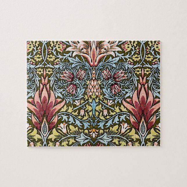 William Morris Schlangenkopf-Blumenmuster (Horizontal)