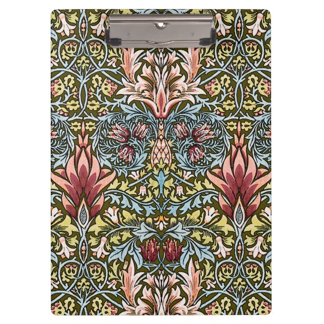 William Morris Schlangenkopf-Blumenmuster Klemmbrett (Vorderseite)