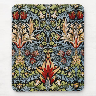 William Morris Schlangenkopf-Blumenmuster Mousepad