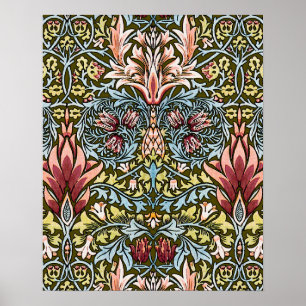 William Morris Schlangenkopf-Blumenmuster Poster