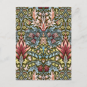 William Morris Schlangenkopf-Blumenmuster Postkarte