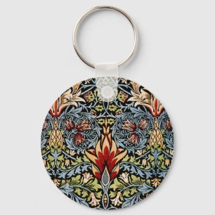 William Morris Schlangenkopf-Blumenmuster Schlüsselanhänger