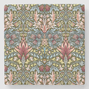 William Morris Schlangenkopf-Blumenmuster Steinuntersetzer