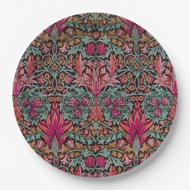 William Morris Schlangenkopf-Muster  Pappteller (Vorderseite)
