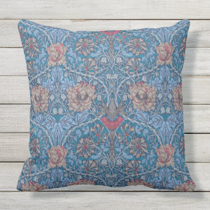 William Morris, schönes, blumengeschmücktes Muster Kissen
