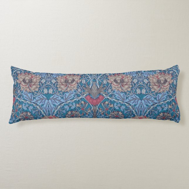 William Morris, schönes, blumengeschmücktes Muster Seitenschläferkissen (Vorderseite)