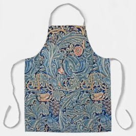 William Morris Schönes Blumenmuster Blau Pink Schürze