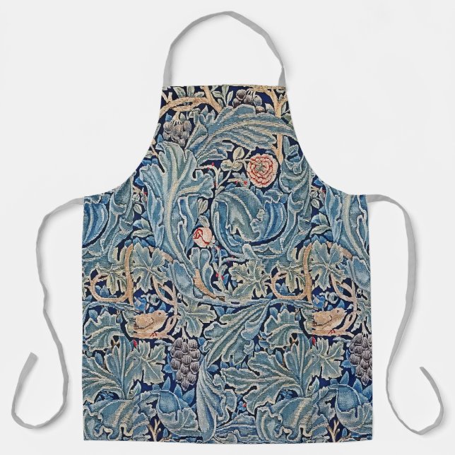 William Morris Schönes Blumenmuster Blau Pink Schürze (Vorderseite)