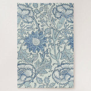 William Morris Schönes Blumenmuster, blau, Rose