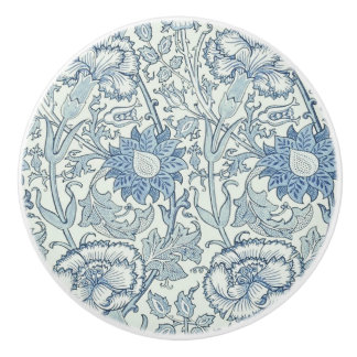 William Morris Schönes Blumenmuster, blau, Rose Keramikknauf