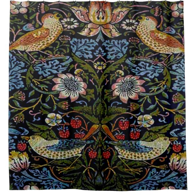 William Morris schönes Muster, Art nouveau, vin Duschvorhang (Vorderseite)