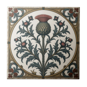 William Morris Schottische Distel altmodisch flora Fliese