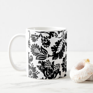 William Morris Schwarz-Weiß-Venetianisches Blumenm Kaffeetasse