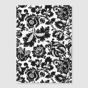 William Morris Schwarz-Weiß-Venezianisches Blumenm Magnetkarte