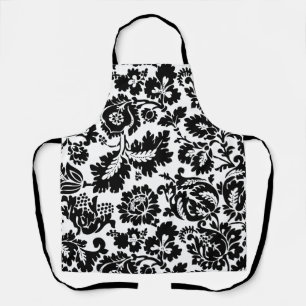 William Morris Schwarz-Weiß-Venezianisches Blumenm Schürze