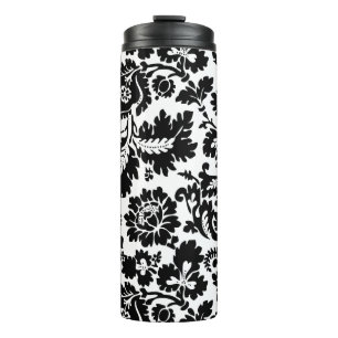 William Morris Schwarz-Weiß-Venezianisches Blumenm Thermosbecher
