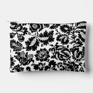 William Morris Schwarz-Weiß-Venezianisches Blumenm Zubehörtasche