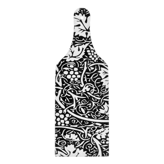 William Morris Schwarz-weißer Weintraum Schneidebrett (Vorderseite)