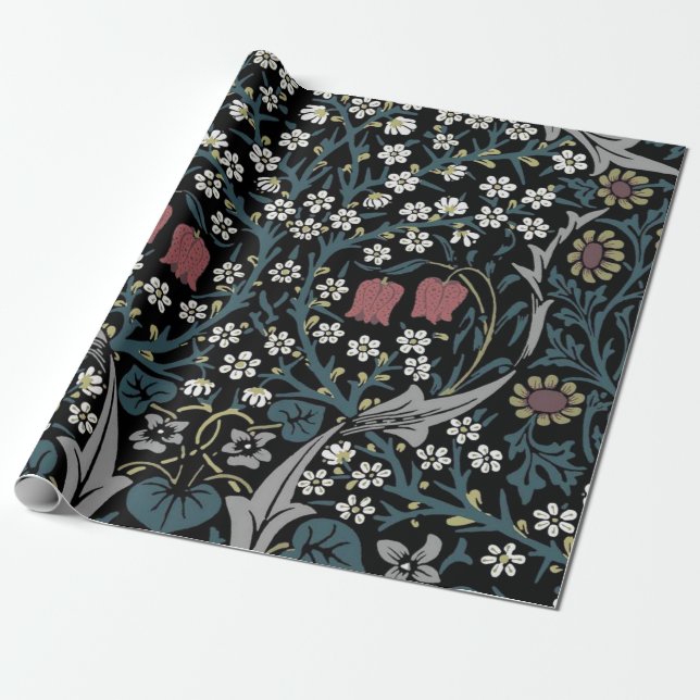 William Morris Schwarzdorn Geschenkpapier (Ungerollt)