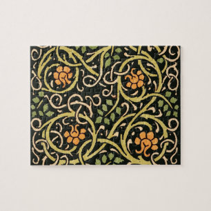 William Morris Schwarzes Blumenkunst-Druckdesign
