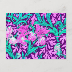 William Morris Schwertlilien, Amethystpurpur Postkarte