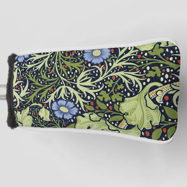 William Morris Seaweed Antike Blume Golf Headcover (Vorderseite)