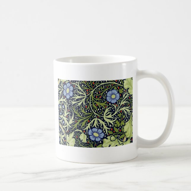 William Morris Seaweed Antike Blume Kaffeetasse (Rechts)