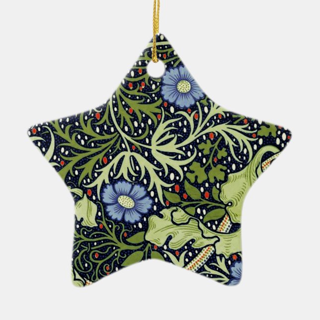 William Morris Seaweed Antike Blume Keramikornament (Vorne)