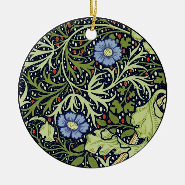 William Morris Seaweed Antike Blume Keramikornament (Vorne)