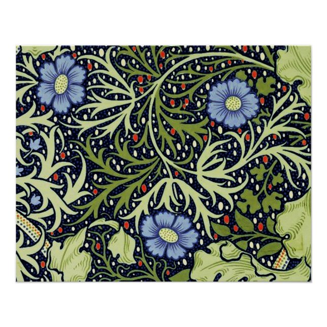 William Morris Seaweed Antike Blume Poster (Vorderseite)