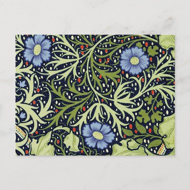 William Morris Seaweed Antike Blume Postkarte (Vorderseite)