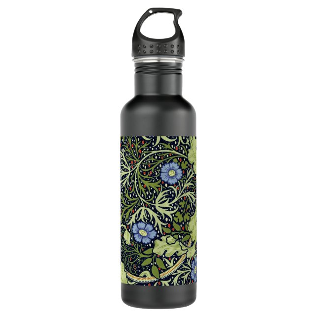 William Morris Seaweed Antike Blume Trinkflasche (Vorderseite)