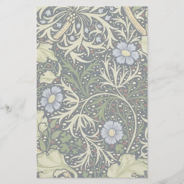 William Morris Seaweed Pattern Vintage Kunst Briefpapier (Vorderseite)