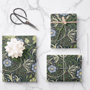 William Morris Seaweed Pattern Vintage Kunst Geschenkpapier Set