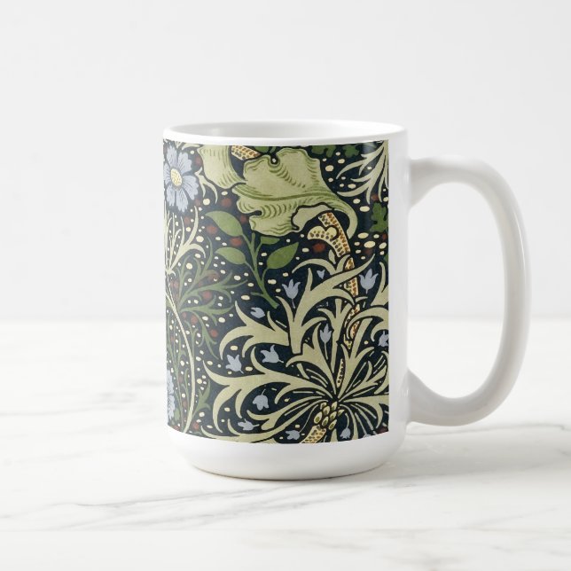 William Morris Seaweed Pattern Vintage Kunst Kaffeetasse (Rechts)