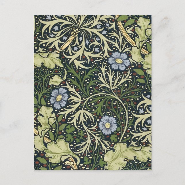 William Morris Seaweed Pattern Vintage Kunst Postkarte (Vorderseite)