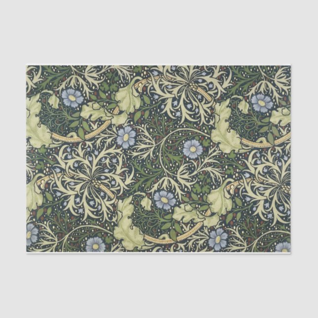 William Morris Seaweed Pattern Vintage Kunst Seidenpapier (Vorderseite)